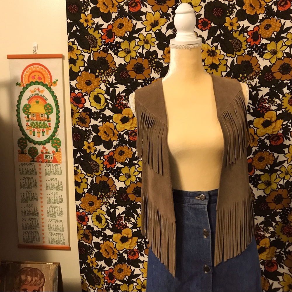 70s Harmal Suede fringe Vest